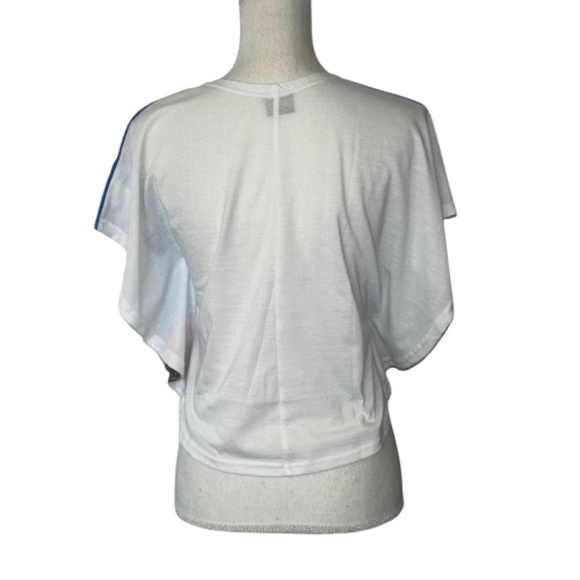 Kids Blue Horse Print Poncho short sleeved Blouse top girls - Picture 5 of 6